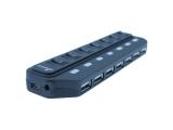 Нови модели и предложения за флашка MediaRange USB 2.0 Hub 1:7 with separate switches, bus powered, black, MRCS504