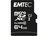 Флаш памет Emtec microSDXC UHS-I U1 Elite Gold + Adapter, ECMSDM64GXC10GP. Цена и спецификации.