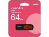 ADATA C008 Capless Sliding USB Flash Drive, AC008-64G-RKD 64GB снимка №3