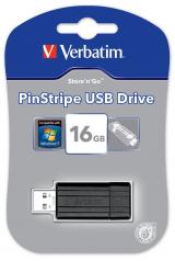 Verbatim Store’n’ go Pin Stripe Black 16GB снимка №4