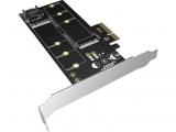 RaidSonic IB-PCI209 Converter for 1x M.2 SSD to SATA III & PCIe x4 аксесоари преходник/адаптер за монтаж снимка №2