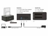DeLock USB 3.0 Dual Docking Station for 2 x SATA HDD / SSD with Clone Function аксесоари докинг станция снимка №2