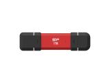 Твърд диск 1TB (1000GB) Silicon Power Portable SSD DS72 Red USB-A, USB-C външен