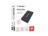 Verbatim Metal Mini SSD 32030 твърд диск външен снимка №2 Verbatim Metal Mini SSD 32030 твърд диск външен снимка №2