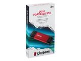 Kingston Dual Portable SSD, Black/Red, SPSD/2TB твърд диск външен снимка №4 Kingston Dual Portable SSD, Black/Red, SPSD/2TB твърд диск външен снимка №4