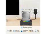 LogiLink Docking station, 1 port, USB-C 3.2 Gen 1, 2.5 and 3.5 SATA HDD/SSD, RGB lighting, black, QP0035 аксесоари докинг станция снимка №3 LogiLink Docking station, 1 port, USB-C 3.2 Gen 1, 2.5 and 3.5 SATA HDD/SSD, RGB lighting, black, QP0035 аксесоари докинг станция снимка №3