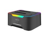 твърди дискове LogiLink Dual docking station, 2 ports, USB-C 3.2 Gen 1, 2.5 and 3.5, offline clone, black, QP0036