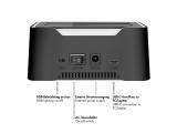 LogiLink Dual docking station, 2 ports, USB-C 3.2 Gen 1, 2.5 and 3.5, offline clone, black, QP0036 аксесоари докинг станция снимка №3 LogiLink Dual docking station, 2 ports, USB-C 3.2 Gen 1, 2.5 and 3.5, offline clone, black, QP0036 аксесоари докинг станция снимка №3