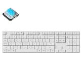 Цена за Keychron K5 Pro White QMK/VIA Full-Size Hot-Swappable Low-Profile Gateron Blue Switches RGB Backlight - Bluetooth or USB
