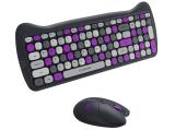 CANYON HSET-W6 Kitty Edition Wireless combo - Purple USB безжична  мултимедийна  комплект с мишка  снимка №3