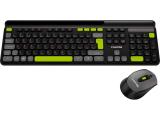 CANYON HSET-W5 Keyboard+Mouse AAA+AA Wireless Black USB безжична  мултимедийна  комплект с мишка  Цена и описание.