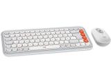 Описание и цена на клавиатура за компютър Logitech POP Icon Combo Off White & Orange US International (Qwerty) 920-013141 