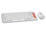 Описание и цена на клавиатура за компютър Logitech POP Icon Combo Off White & Orange Français (Azerty) 920-013110 