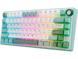Цена за ROYAL KLUDGE R75 Sky Cyan Gaming Keyboard - Bluetooth or USB
