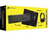 Описание и цена на клавиатура за компютър CORSAIR Gaming Bundle 4 in 1 K55 CORE, HARPOON RGB PRO, HS35 Surround v2, MM100 