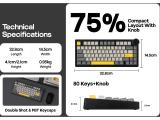 Ajazz Wireless Gaming Mechanical Keyboard AK820 V2 PRO White peach Switch White Bluetooth or USB безжична  мултимедийна  снимка №4