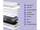 Ajazz Wireless Gaming Mechanical Keyboard AK820 V2 PRO White peach Switch White Bluetooth or USB безжична  мултимедийна  снимка №5