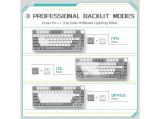 Ajazz Gaming Mechanical Keyboard AK820 AS Red Switch Gray White USB мултимедийна снимка №6 Ajazz Gaming Mechanical Keyboard AK820 AS Red Switch Gray White USB мултимедийна снимка №6