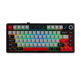 Цена за Aula Aula геймърска механична клавиатура Wireless Gaming Mechanical Keyboard F75 MAX - Reaper Switch [Linear] (English US), Black, Red F75MAX-RS-BR NEW - 