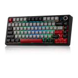 Aula Aula геймърска механична клавиатура Wireless Gaming Mechanical Keyboard F75 MAX - Reaper Switch [Linear] (English US), Black, Red F75MAX-RS-BR NEW  снимка №4