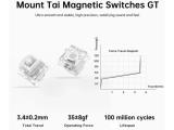 MCHOSE Gaming Mechanical Keyboard Ace 68 Air 8K Mount Tai Magnetic Switch GT US White USB мултимедийна  снимка №6