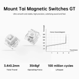 MCHOSE MCHOSE геймърска механична клавиатура Gaming Mechanical Keyboard Ace 68 Air - 8K, Mount Tai Magnetic Switch GT [Tactile] (English US), Black MC-ACE68AIR-10 NEW  снимка №6