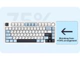 Aula Wireless Gaming Mechanical Keyboard F75 Reaper Switch Purple Beige Green Bluetooth or USB безжична  мултимедийна  снимка №2
