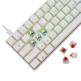 White Shark White Shark геймърска механична клавиатура Gaming Mechanical Keyboard SHINOBI 2 - YUSYA 5P Red Switches (English US), White SHINOBI-2-W-US-RED.SW NEW снимка №5 White Shark White Shark геймърска механична клавиатура Gaming Mechanical Keyboard SHINOBI 2 - YUSYA 5P Red Switches (English US), White SHINOBI-2-W-US-RED.SW NEW снимка №5