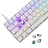 White Shark White Shark геймърска механична клавиатура Gaming Mechanical Keyboard SHINOBI 2 - YUSYA 5P Blue Switches (English US), White SHINOBI-2-W-US-BLUE.SW NEW снимка №5 White Shark White Shark геймърска механична клавиатура Gaming Mechanical Keyboard SHINOBI 2 - YUSYA 5P Blue Switches (English US), White SHINOBI-2-W-US-BLUE.SW NEW снимка №5