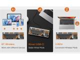 MCHOSE Wireless Gaming Mechanical Keyboard UT98 Classic Therapy Silent Peach V3 Switch Bluetooth or USB безжична  мултимедийна  снимка №6