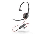 Poly BLACKWIRE C3215 моно слушалка жични слушалки с микрофон jack, USB-C Цена и описание.