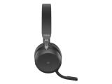 Jabra Evolve2 75, USB-C, USB-A, зарядна стойка, черни снимка №2