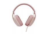 Logitech Zone Vibe 100 Headset full size Bluetooth wireless rose снимка №4 Logitech Zone Vibe 100 Headset full size Bluetooth wireless rose снимка №4