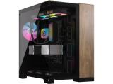 Middle Tower Corsair iCUE 6500X TG Black/Walnut Wood