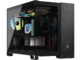 Middle Tower Corsair 2500X Dual Chamber PC Case Black/Obsidian Aluminum