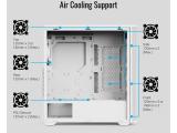 AeroCool D501A White ARGB Wood Middle Tower ATX снимка №6