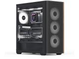 Описание и цена на Компютърна кутия Middle Tower AeroCool D501A Black ARGB Wood ATX