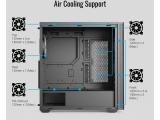 AeroCool D501A Black ARGB Wood Middle Tower ATX снимка №6