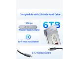 Orico Storage Case 2.5 inch 5Gbps USB-C Transparent TX25C3-GY-BP Кутии за дискове 2.5 снимка №4