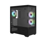 не е зададено Zalman Zalman кутия Case ATX - Chronix BLACK - 3 x 120 mm A-RGB, USB-C, Tempered Glass ZM-CHRONIX-BLACK NEW