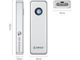 Orico M.2 NVMe M key USB-C/A 20Gbps Aluminium OUM2-G20-SV OUM2-G20-SV-BP Кутии за дискове M.2 NVMe снимка №3 Orico M.2 NVMe M key USB-C/A 20Gbps Aluminium OUM2-G20-SV OUM2-G20-SV-BP Кутии за дискове M.2 NVMe снимка №3