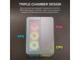 Corsair AIR 5400 LX-R RGB iCUE LINK Triple Chamber TG White Middle Tower E-ATX снимка №2