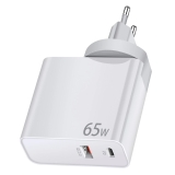 Makki Makki Универсално зарядно за стена Charger Wall GaN - USB Type-C/A 65W White - MAKKI-GN65W1A1C MAKKI-GN65W1A1C NEW снимка №2