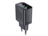 Описание и цена на зарядни устройства Acefast Универсално зарядно за стена Charger Wall GaN PD 20W - A78 - USB-C x 1, USB-A x 1, Black