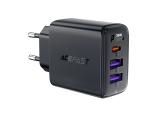 зарядни устройства: Acefast Универсално зарядно за стена Charger Wall GaN PD 35W - A57 - USB-C x 1, USB-A x 2, Black