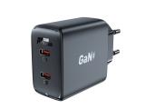 зарядни устройства: Acefast Универсално зарядно за стена Charger Wall GaN PD35W - A49 - USB-C x 2, Black