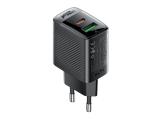 зарядни устройства: Acefast Универсално зарядно за стена Charger Wall GaN PD 30W - A98 - USB-C x 1, USB-A x 1, Black