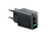 Acefast Универсално зарядно за стена Charger Wall GaN PD 30W - A98 - USB-C x 1, USB-A x 1, Black снимка №3 Acefast Универсално зарядно за стена Charger Wall GaN PD 30W - A98 - USB-C x 1, USB-A x 1, Black снимка №3