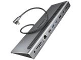 аксесоари: Axagon HMC-4KX3 USB-C 5Gbps TRIPLE 4K DISPLAY 11in1 hub аксесоари: Axagon HMC-4KX3 USB-C 5Gbps TRIPLE 4K DISPLAY 11in1 hub