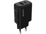 зарядни устройства: Canyon charger OnCharge 250 25W 1xPD 1xQC EU Black